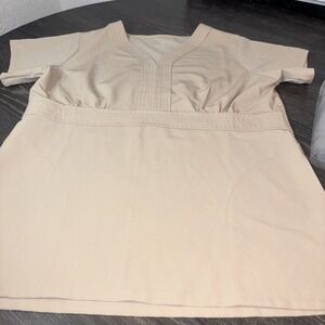 Jockey Scrub Top Women's Medium Blue V-Neck  Medical Dental Lab Tech  Vet Medium